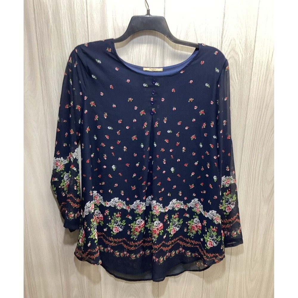 CESTYLE Women's (Size 2XL) Long Sleeve Round Neck‎ Lined Shirt
